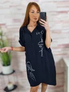 Kapucnis, mellig gombos, roll-up ujjú ruha L-XL