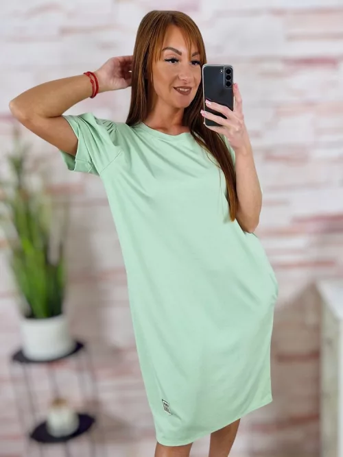 Puffos és rövid ujjú, zsebes ruha M-L-XL