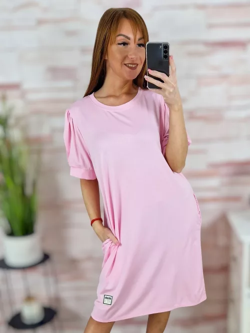 Puffos és rövid ujjú, zsebes ruha M-L-XL