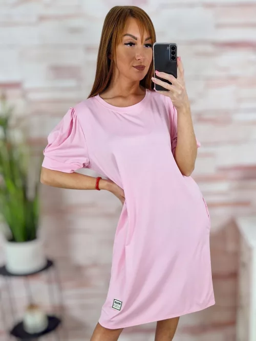 Puffos és rövid ujjú, zsebes ruha M-L-XL