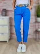 Hímzett öves, gumis derekú, bővebb szárú nadrág M-L-XL