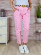 Hímzett öves, gumis derekú, bővebb szárú nadrág M-L-XL