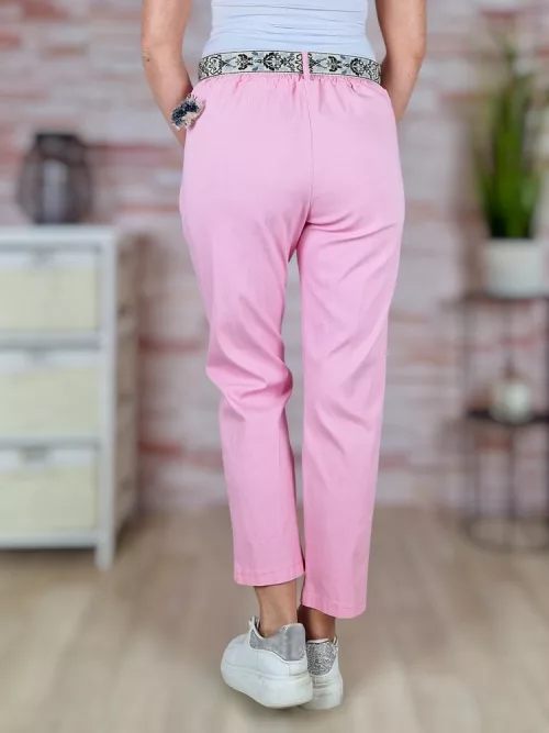 Hímzett öves, gumis derekú, bővebb szárú nadrág M-L-XL