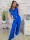 Öves, ejtett nyakú, gumis derekú overál M-L