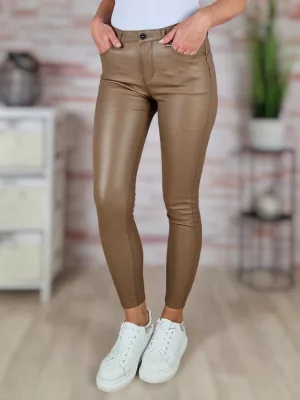 Push-up, barna műbőr nadrág 26-32-ig