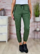 Gumis derekú, megkötős, pamut cargo nadrág XS-XL-ig
