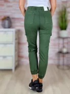 Gumis derekú, megkötős, pamut cargo nadrág XS-XL-ig