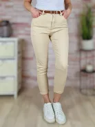 Boyfriend fazonú, öves, pamut nadrág XS-XL-ig