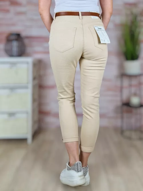 Boyfriend fazonú, öves, pamut nadrág XS-XL-ig