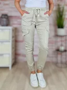 Gumis derekú, oldalt zsebes, pamut cargo nadrág XS-XL-ig