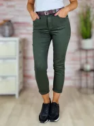 Mom fit fazonú, öves, zsebes farmernadrág XS-XL-ig
