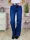 Öves, bő és hosszú szárú (wide leg) sötétkék farmernadrág XS-XL-ig