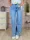 Öves, bő és hosszú szárú (wide leg) kék farmernadrág S-XXL-ig