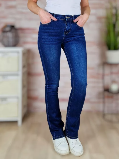 Bővülő szárú (trapéz), skinny, sötétkék farmernadrág XS-XL-ig