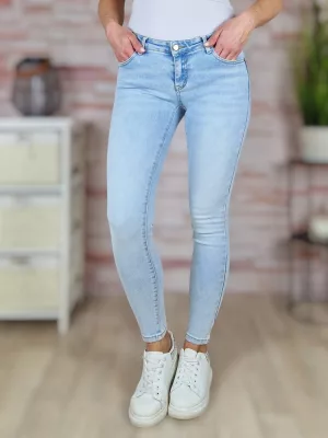 Push-up, világoskék csípő farmernadrág XS-XL-ig