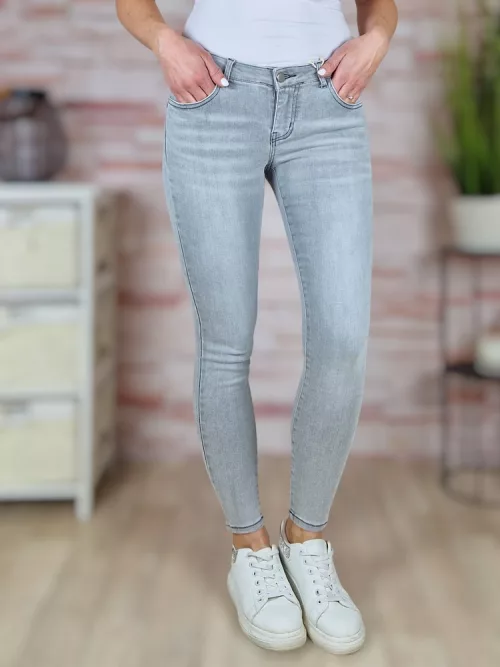 Push-up, szürke csípő farmernadrág XS-XL-ig