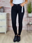 Köves díszítésű, push-up, fekete farmernadrág XS-XL-ig