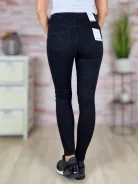Köves díszítésű, push-up, fekete farmernadrág XS-XL-ig