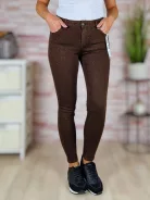 Köves díszítésű, push-up, sötétbarna farmernadrág XS-XL-ig