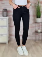 Push-up, öves, pamut, fekete nadrág XS-XL-ig