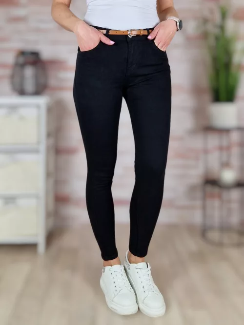 Push-up, öves, pamut, fekete nadrág XS-XL-ig