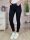 Push-up, öves, pamut, fekete nadrág XS-XL-ig