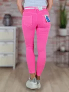 Push-up, öves, pamut, neon pink nadrág XS-XL-ig