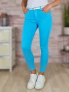 Push-up, öves, pamut, kék nadrág XS-XL-ig