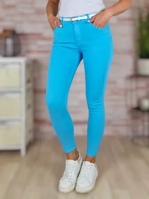 Push-up, öves, pamut, kék nadrág XS-XL-ig