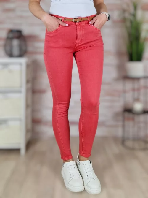 Push-up, öves, pamut, korall nadrág XS-XL-ig