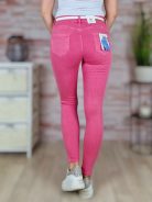 Push-up, öves, pamut, pink nadrág XS-XL-ig