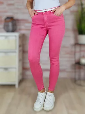 Push-up, öves, pamut, pink nadrág XS-XL-ig