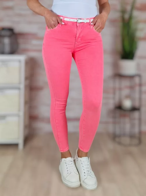 Push-up, öves, pamut, neon narancs nadrág XS-XL-ig