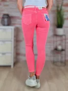 Push-up, öves, pamut, neon narancs nadrág XS-XL-ig