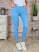 Push-up, öves, pamut, világoskék nadrág XS-XL-ig