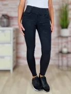 Széles gumis derekú, csőszárú, fekete nadrág XS-S,S-M,M-L,L-XL,XL-XXL