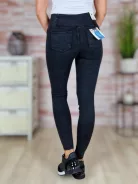 Széles gumis derekú, csőszárú, fekete nadrág XS-S,S-M,M-L,L-XL,XL-XXL