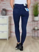 Széles gumis derekú, csőszárú, sötétkék nadrág XS-S,S-M,M-L,L-XL,XL-XXL