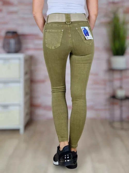 Széles öves, csőszárú, barna skinny nadrág XS-XL-ig
