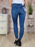 Push-up, zsebes, kék farmernadrág XS-XL-ig