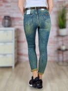 Öves, koptatott, zsebes farmernadrág XS-XL-ig