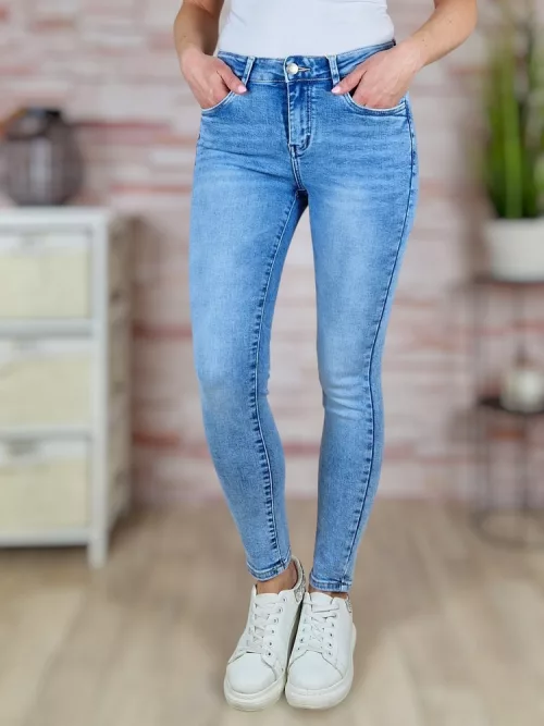 Skinny fazonú, csőszárú, kék farmernadrág XS-XL-ig