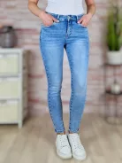 Skinny fazonú, csőszárú, kék farmernadrág XS-XL-ig