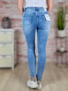 Skinny fazonú, csőszárú, kék farmernadrág XS-XL-ig