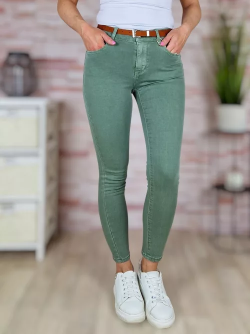 Push-up, barna öves, khaki pamut nadrág XS-XL-ig