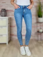 Skinny fazonú, csőszárú, kék farmernadrág XS-XL-ig