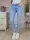 Skinny fazonú, csőszárú, világoskék farmernadrág XS-XL-ig