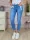Slim fit, öves, csőszárú, kék farmernadrág S-XXL-ig