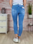 Slim fit, öves, csőszárú, kék farmernadrág S-XXL-ig