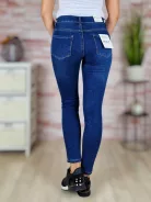 Skinny fazonú, csőszárú, sötétkék farmernadrág S-XXL-ig